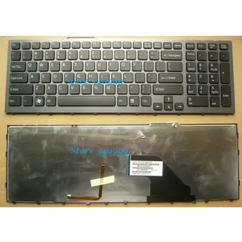 Uus sülearvuti klaviatuur Sony Vaio VPC-F VPC-F119FC VPC-F11 F12 F13, Klaviatuur US 148781111 Taustavalgustusega + Raam 195736