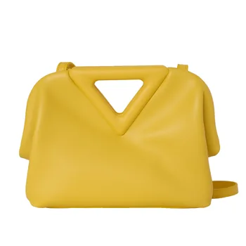 Uusim Ehtne Nahk Naiste Kolmnurk Kotid Brändi Disainer Daamid Õla Messenger Bag Kõrge Kvaliteediga Pehmed Käekotid Candy Värvid