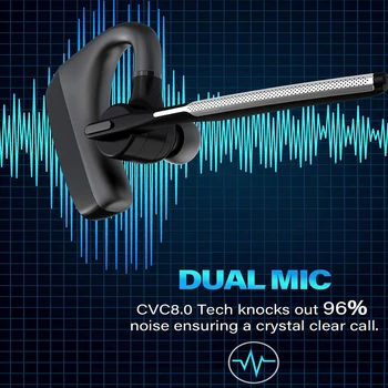 Uusim K18 Bluetooth Kõrvaklapid Handsfree Kõrvaklapid Koos CVC8 HD Dual Mikrofoni Müra Tühistamises Traadita Peakomplekt Kõigile Smart-Telefonid