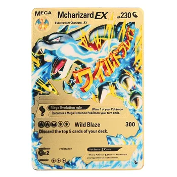 Uusim Pokemon Kaardid Metallist Kaardi PIKACHU Charizard Vmax Kaardi 120HP Kogumise Kingitus Kids Mängu Kogumise Kaardid