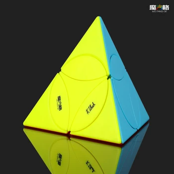 Uusim QiYi Mündi Tetrahedron Püramiid Kiirus Magic Cube Professionaalne 95mm Puzzle Cubo Magico Proje Müntide Kogumise Aju Mäng