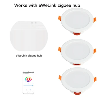 Uusim Smart Zigbee 3.0 Allvalgusti 5/7/9W RGBCW laevalgusti eWeLink APP Kaugjuhtimispuldi Tööd Alexa Google Kodu