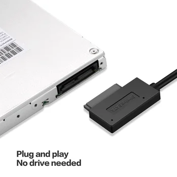 Uusim Sülearvuti CD/DVD ROM Kahe Drive-USB 2.0 Mini Sata II 7+6 13Pin Adapter Converter Sata Kaabel ja Usb