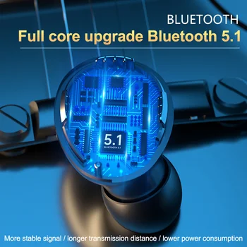 Uusim TWS Led Võimsus Ekraan Earbuds HIFI Raske Bass Bluetooth-5.0 Muusika Sport Kõrvaklapid Juhtmevabad Kõrvaklapid Koos HD Kõne