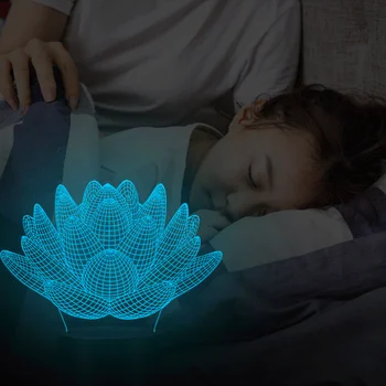 VCity Mahlakad 3D-Öö Valgust Taimede Lamp Valgustus LED Mitmevärviline Luminaria Öö Tuled Kingitusi Fännid Sõber Uudne Led