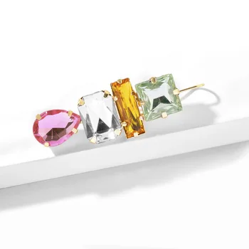 VG 6YM Värvikas Rhinestone Pikk Tilk Kõrvarõngad Naiste kvaliteetne Geomeetriline Crystal Tolknema Kõrvarõngad Ehted Tarvikud