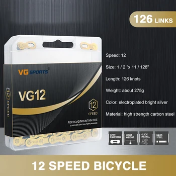 VG Sport Jalgratta Kett 12 Speed Carbon Steel 126 Lingid MTB Road Bike Poole Õõnes Kette Kannavad Checker Näitaja Remondi Tööriist 32774