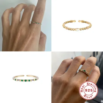 VINY Geomeetriline Leib Avatud Sõrme Sõrmus 925 Sterling Hõbe Bague Femme Kuld/Hõbe Rõngad Naiste 2021 Trend Tuul Jutustama Aneis