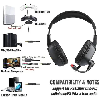 VIRWIR USB 7.1 Stereo Professionaalne Mängija Kõrvaklappide Juhtmega Kõrvaklapid HD Mic Värvilise Valguse Eest PS4 ARVUTI Sülearvuti Gaming Kõrvaklapid