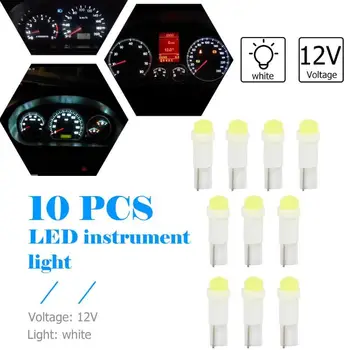 VODOOL 10tk 12V 1.2 W T5 3D COB LED Pirnid Auto Auto Kiilu Sisustus Armatuurlaua märgutuled Märgutuli Lugemise Lamp