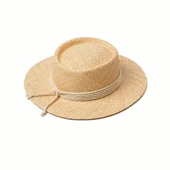 VRIGINER Käsitöö Õled Müts Naistele Tether Teenetemärgi Raffia Straw Hat Väljas Travel Beach ühise Põllumajanduspoliitika päikesekaitse Kevad Suvi