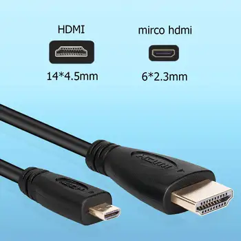 Vaarika Pi Micro HDMI-HDMI Kaabel-Video HDMI Kaabel, Adapter PC, Sülearvuti, Tablett HDTV jaoks Vaarika Pi 4 Näidis B