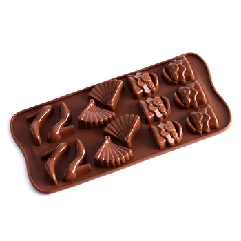 Vaik Hallituse Silikoon Kingad Fänn Räni Kristall Tilka Liimi Modelleerimine Šokolaadi Kook Küpsetamine Hallituse DIY Puding Mudel