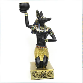 Vaik Kujukeste Candleholder Retro Vana-Egiptuse Jumalanna Sfinks Anubis Kujuga Küünlajalg, Käsitöö, Kodu Dekoratiivsed Kaunistused