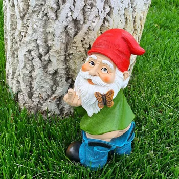 Vaik Naughty Aed Gnome Aia Kaunistamiseks 5 Tolline Kuju Valge Mees Haldjas Garden Ornament Tarvikud Päkapikud Laua Kingitus Decor