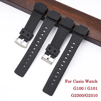 Vaik Watchband jaoks Casio G-SHOCK G100 G-200 G-101 G-2310 G-2300 Silikoon Käepael Watch Band Käevõru Rihm
