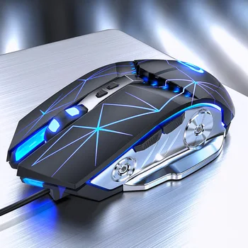 Vaikne Gaming Mouse Juhtmega 3200DPI LED-Taustvalgustusega USB Optiline Ergonoomiline Juhtmega Hiirt PC Gamer Arvuti Hiir Sülearvuti Mängud Hiired
