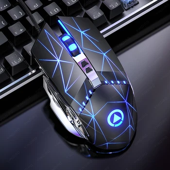 Vaikne Gaming Mouse Juhtmega 3200DPI LED-Taustvalgustusega USB Optiline Ergonoomiline Juhtmega Hiirt PC Gamer Arvuti Hiir Sülearvuti Mängud Hiired