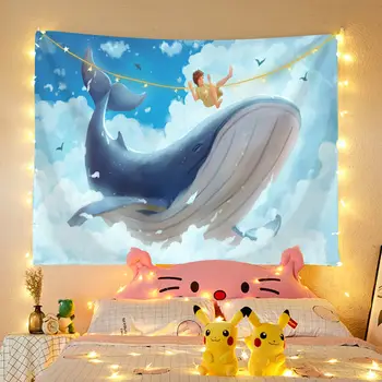 Vaip cute cartoon ripub kangas taust vaal, mis hõlmab kodu kaunistamiseks seina tekk magamistoas seina riputamise Armas Vaip