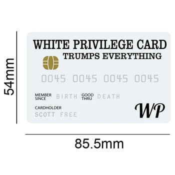 Valge Privilege Kaardi 85.5x54mm Kaardid Trumpab Kõik Gag Uudsus Rahakoti Suurus sissenõutavaks muutunud Lamineeritud Kingitus VIP Kaart
