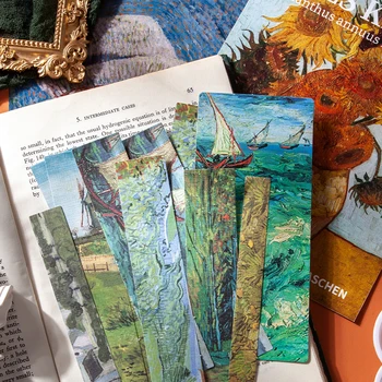 Van Gogh Kleebis 30 tk 7 Disain Dekoratiivsed sülearvuti Scrapbooking Materjali kleepsud Päevikusse Album Asjade Pulga Label