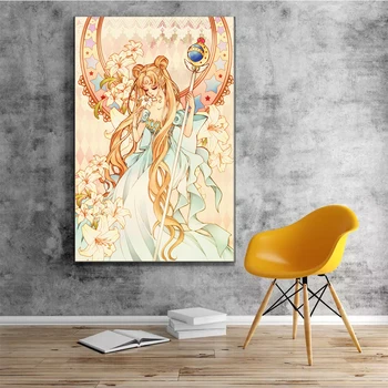 Vana Sailor Moon Anime Kaardi Plakat Seina Kunst Seinamaaling Plakat Magamistoaga Kodu Kaunistamiseks HD Printida Lõuendile Maali 126432