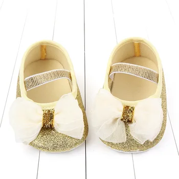 Vastsündinud Imiku Kevad Suvi Sügis Korterid Glitter Bowknot Printsess Kleit Kingad Nr-Tõsta Esimene Jalutajad Baby Girl Kingad