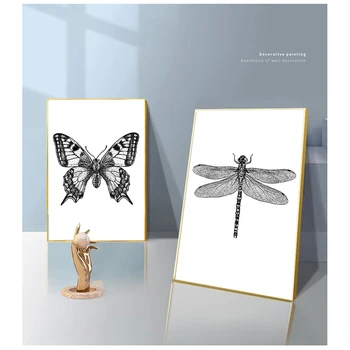Vead putukate Plakatid Ja Pildid Seina Pilte Home Decor Putukate Illustratsioon Must Ja Valge Seina Art Lõuend Maali Käsitsi Joonistatud