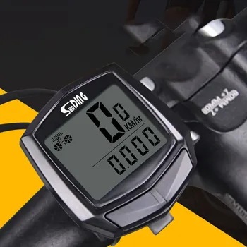 Veekindel Bike Arvuti Koos LCD Digitaalne Ekraan Jalgratta Spidomeeter Läbisõidumõõdik Jalgrattasõit Traadiga Stopper Ratsutamine Tarvikud