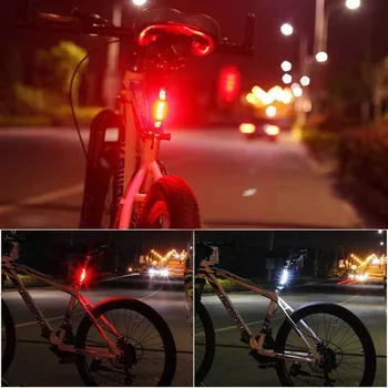 Veekindel USB Laetav Bike Jalgratta Jalgrattasõit 4 Režiimid 5 LED Esi-Taga Saba Valgus Lambi skidproof bike tarvikud #30