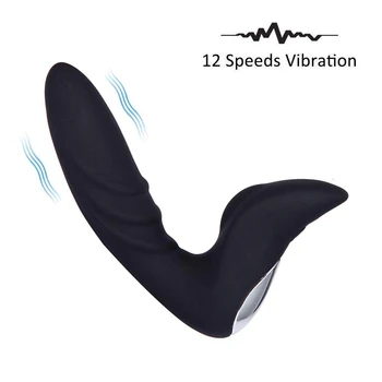 Vibreeriv Mees Eesnäärme Massager Puldiga 12 Vibratsiooni G-Spot Vibraator Laetava Anal Butt Plug Meestele Ja Naistele
