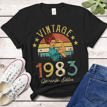 Vintage 1983 Karantiini Väljaanne T-Särk 38 aastat vana 38. Sünnipäeva Kingitus Idee, Naised, Tüdrukud, Ema, Abikaasa, Tütar Naljakas Retro Tshirt 121941