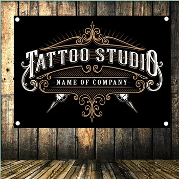 Vintage Plakat Tattoo Studio Ettevõtte Nimi Tina Märk Metallist Tahvel Kauplus, Baar, Pubi, Kohvik Seina Kaunistamiseks Vintage Metallist Plaat