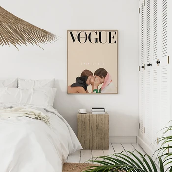 Vintage Vogue Ajakirja Kaas Plakatid Põhjamaade Lõuendile Maali Mood Seina Naine Kunsti Pildid Elutuba Kodu Kaunistamiseks 89496