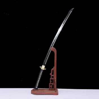 Volditud Teras, Käsitsi Valmistatud Jaapani Samurai Mõõk Puidust Scabbard Katana Savi Karastatud Reaalne Hamon Peeneks Jahvatatud Full Tang