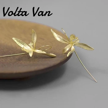 Volta Van Tilk Kõrvarõngad 925 Sterling Hõbe 2021 Uus Pendientes Orhidee Vintage Ehted Originaalne Disain Lühike Hõbe Kõrvarõngad