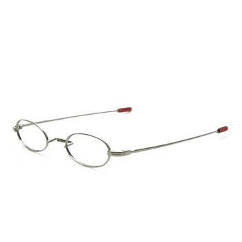 Väga väike vintage puhas titaan korrapäratu hulknurga ovaalne prillid retsepti anti-sinine valgus lugemise prillid retro hõbedane,must 11274