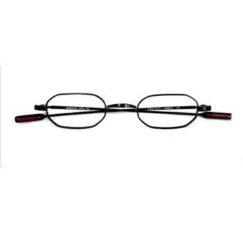 Väga väike vintage puhas titaan korrapäratu hulknurga ovaalne prillid retsepti anti-sinine valgus lugemise prillid retro hõbedane,must