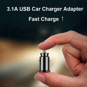 Väike USB autolaadija Adapter 3.1 Digitaalne LED Display Universaalne Dual USB Telefoni autolaadija