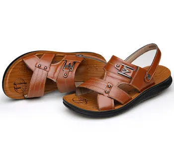 Väljas 2021 suvel rannas sandaalid meeste kingad, platvorm kahesuguse kasutusega sussid hingav nahast kingad mees kvaliteetsed sandaalid