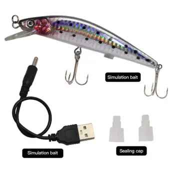 Väljas Kalapüügi Elektroonilise Meelitada USB Laetav Anti-rooste Kunstlik Sööt Elektri-Söödaks Kala Automaatne Ujumine Sööt 147987