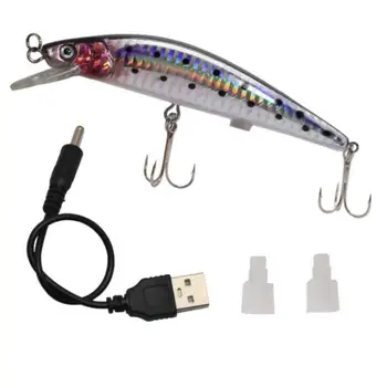 Väljas Kalapüügi Elektroonilise Meelitada USB Laetav Anti-rooste Kunstlik Sööt Elektri-Söödaks Kala Automaatne Ujumine Sööt