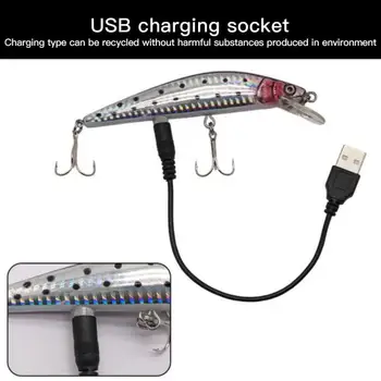 Väljas Kalapüügi Elektroonilise Meelitada USB Laetav Anti-rooste Kunstlik Sööt Elektri-Söödaks Kala Automaatne Ujumine Sööt
