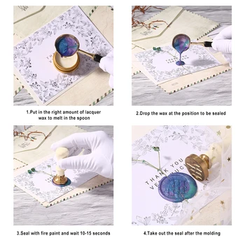 Värvi Kate Sünnipäeva Kaardi Retro Ümbrikule Margid Ornament Klassikaline Pulm Kutsed Vaha Pitser Stamp Asendada Vask Pea