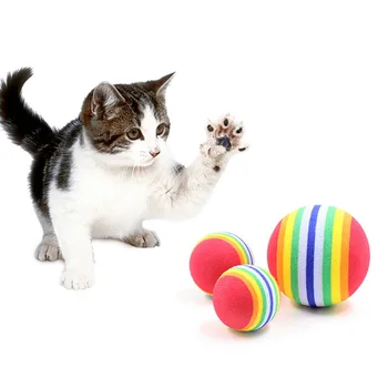 Värvikas EVA Cat Toy Ball Interaktiivne Kass Scratcher Mänguasi Pet Palli Mänguasjad Kass Sefl-Mängib Hammaste Krigistamine Naljakas, Koer Tarvikud