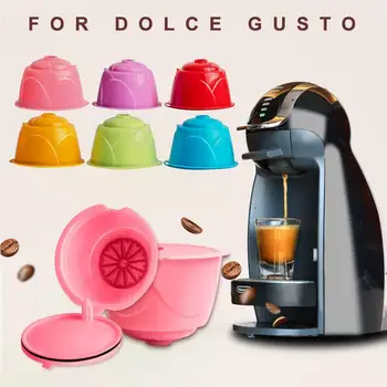 Värviline Plastikust Korduvtäidetavaid Kohvi Filter Kapsel Cups Dolce Gusto Masin Kohvik kohvimasina Filtri Köök Vidinaid
