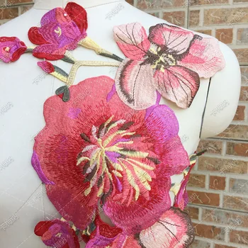 Värviline tikand, pits lill applique plaaster tarvikud Hiina stiilis
