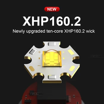 Võimas XHP160.2 COB LED Taskulamp 18650/26650 Kõrge Kvaliteedi Taskulambi Tuli XHP90 Laetav Taktikaline Flash Tuled XHP70 Laterna