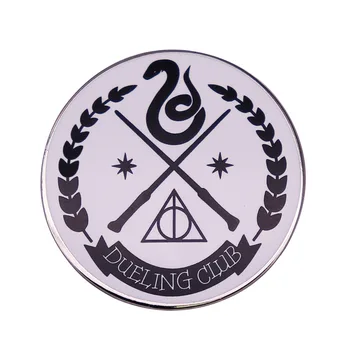 Võlurite Maailmas Slytherins Dueling Klubi Sümbol Emailiga Pin Hgwarts Kooli Nõidus N Nõidus Klubide Logo Embleem Nuppu Pross
