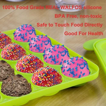 WALFOS 1 Tk Eco-Sõbralik Silikoon Kook Pop Hallituse Cupcake Lollipop Hallituse Pulgad Ahjugrill Stick Tool Kook Hallituse Pan 177607